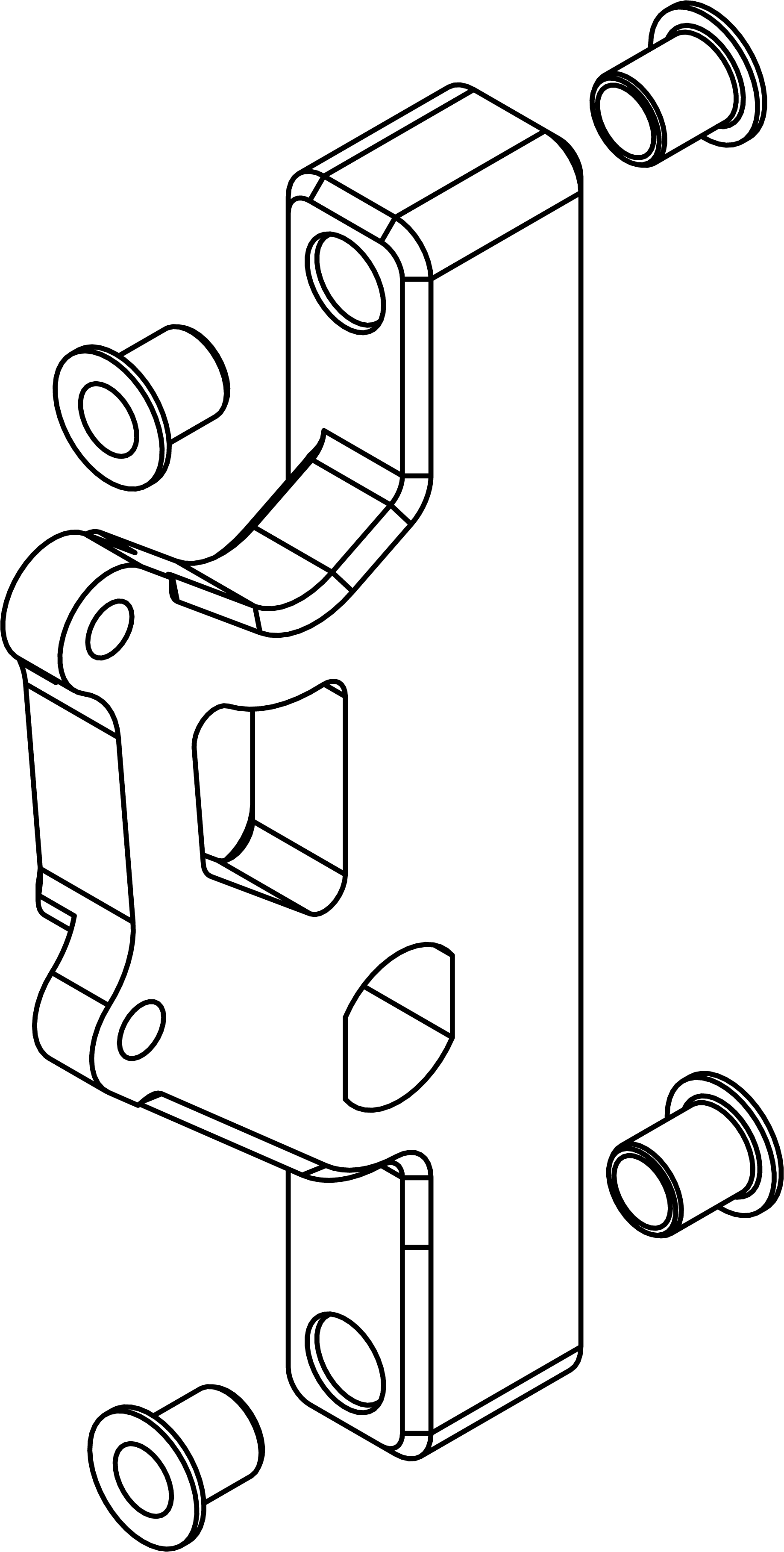 Assembled Rear Arm for Electric ATV Scooters (Right)