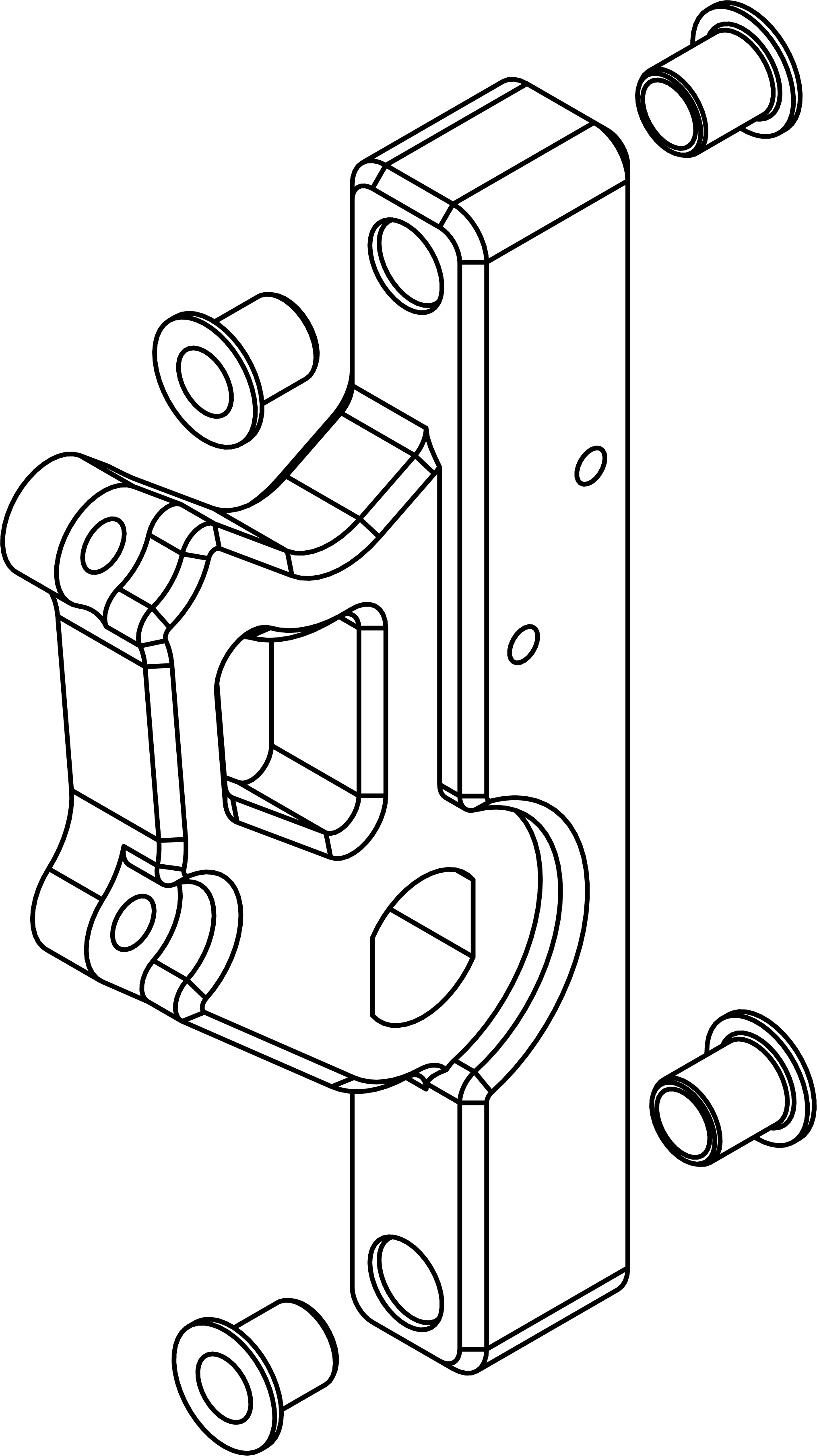 Assembled Rear Arm for Electric ATV Scooters (Left)