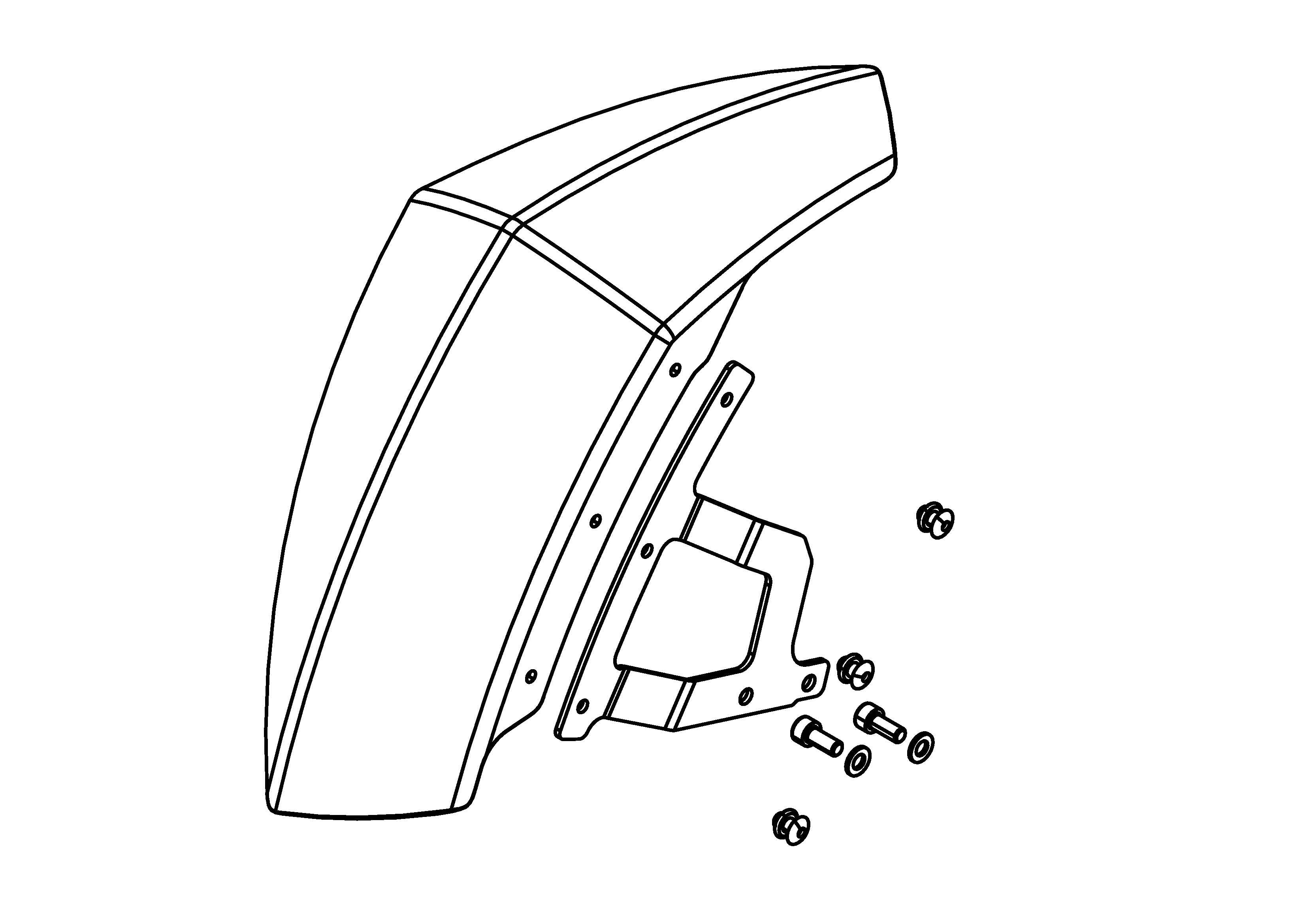 Assembled Front Fender for Electric ATV Scooter (Left)