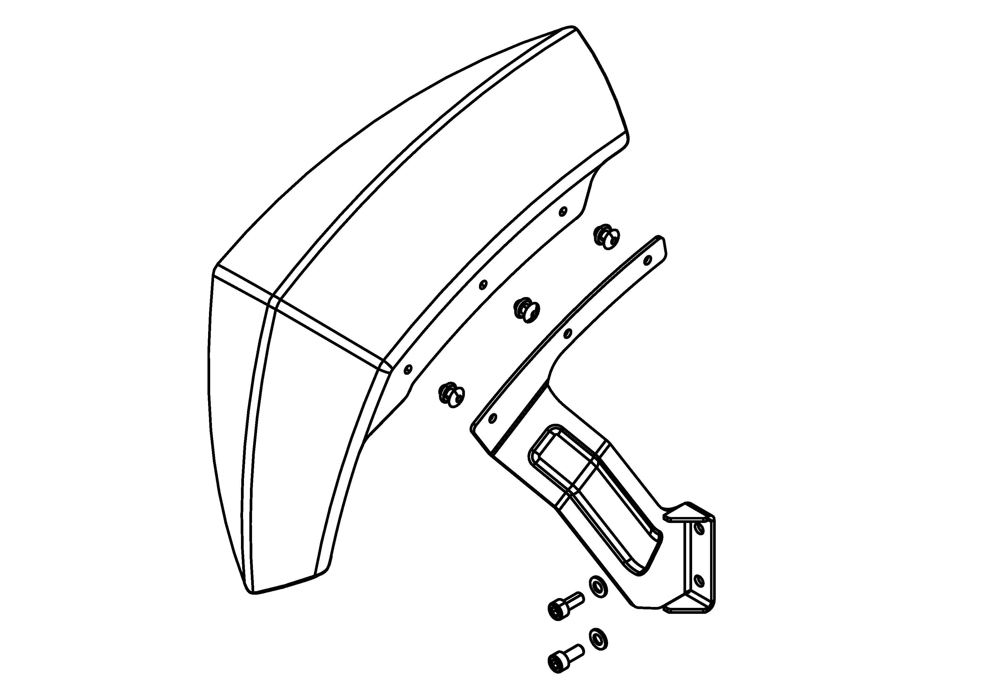 Rear Fender for Electric ATV Scooter (Right)