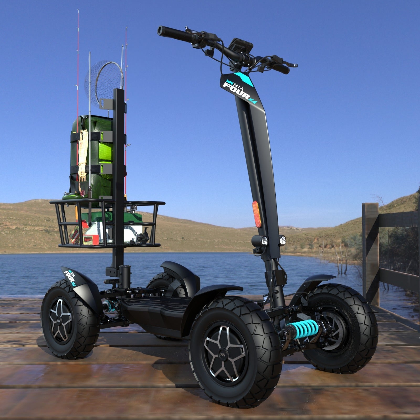 Electric ATV Scooter Outdoor Rack