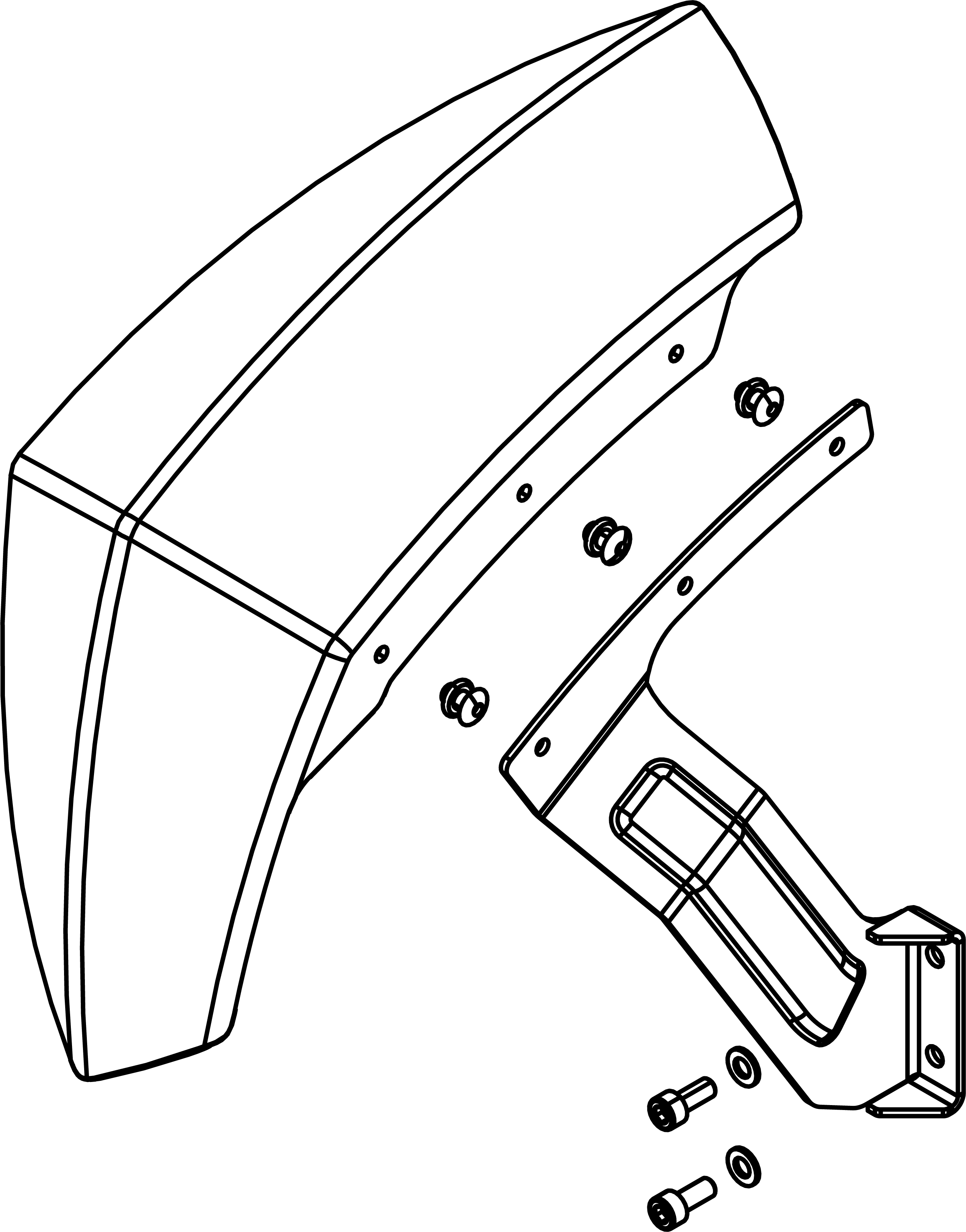 Rear Fender for Electric ATV Scooter (Right)