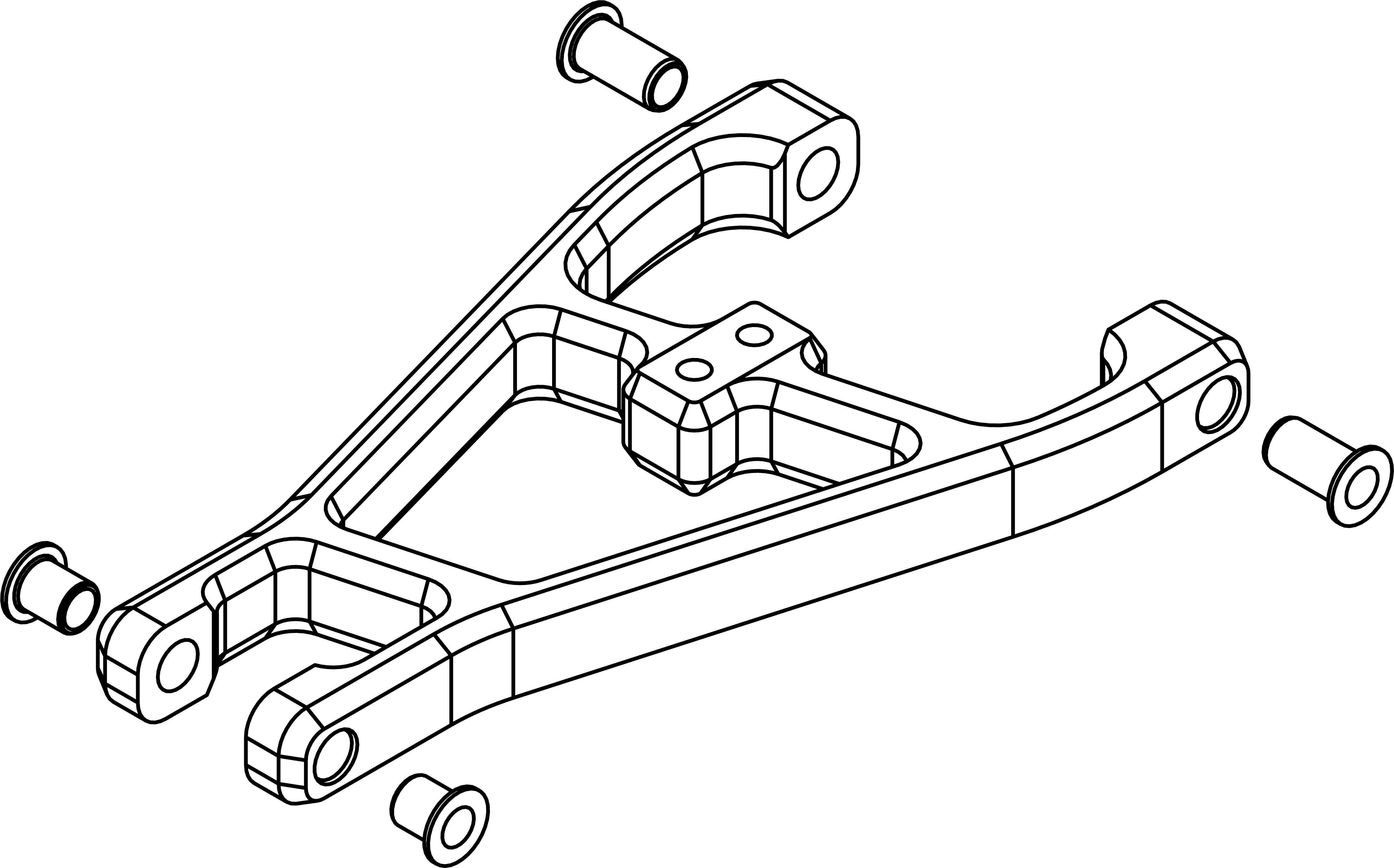 Assembled Top A-Arm for ATV Electric Scooters