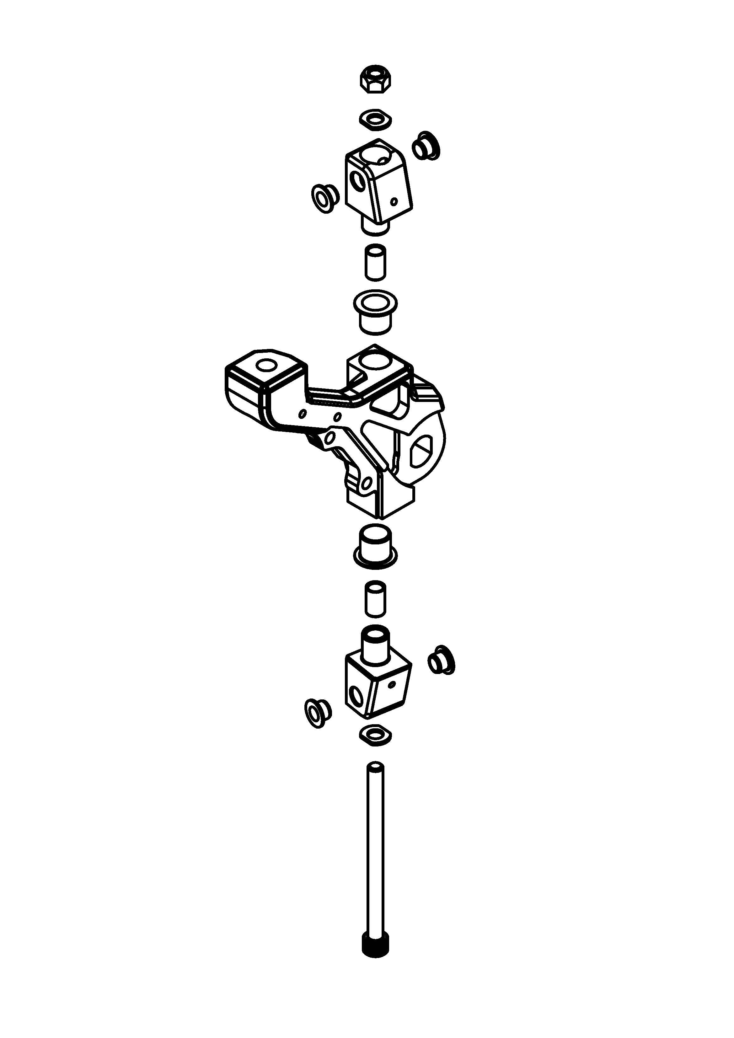 Electric ATV Scooter Assembled Steering Arm - Right
